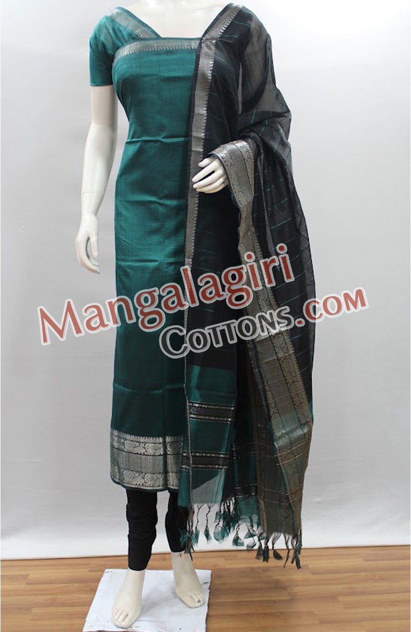 mangalagiri pattu dress neck designs Mangalagiri Dress Material 01687
