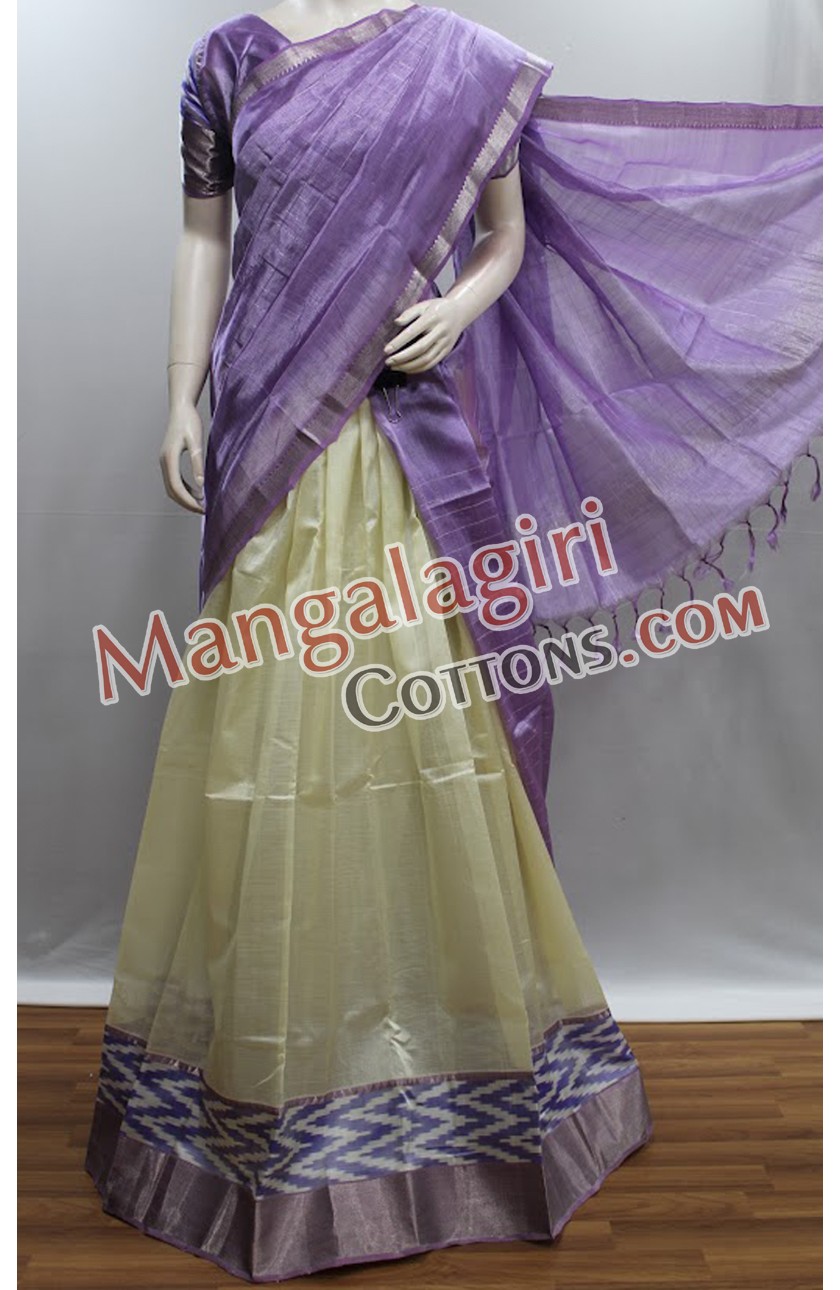Pattu Pochampally Boarder Mangalagiri Dress Material-RS0019-11 main image 0